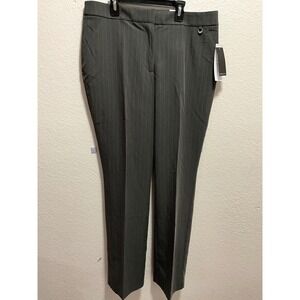 Rafaella Women's Gray Pinstripe Straight Leg Career Pants Size 12